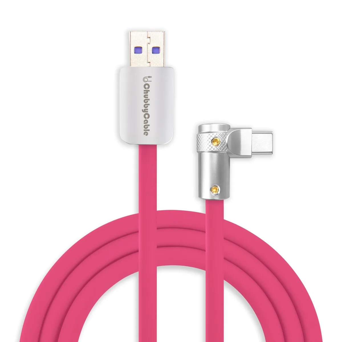Batianda Batianda FlexElbow 90 Degree 120W USB-A to Type-C Cable Rose Red 0.82FT 2 in 1 accessory — product photo