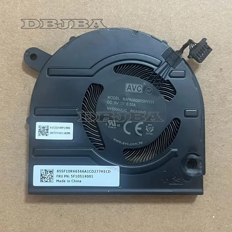 Small black laptop GPU cooling fan with wire connector
