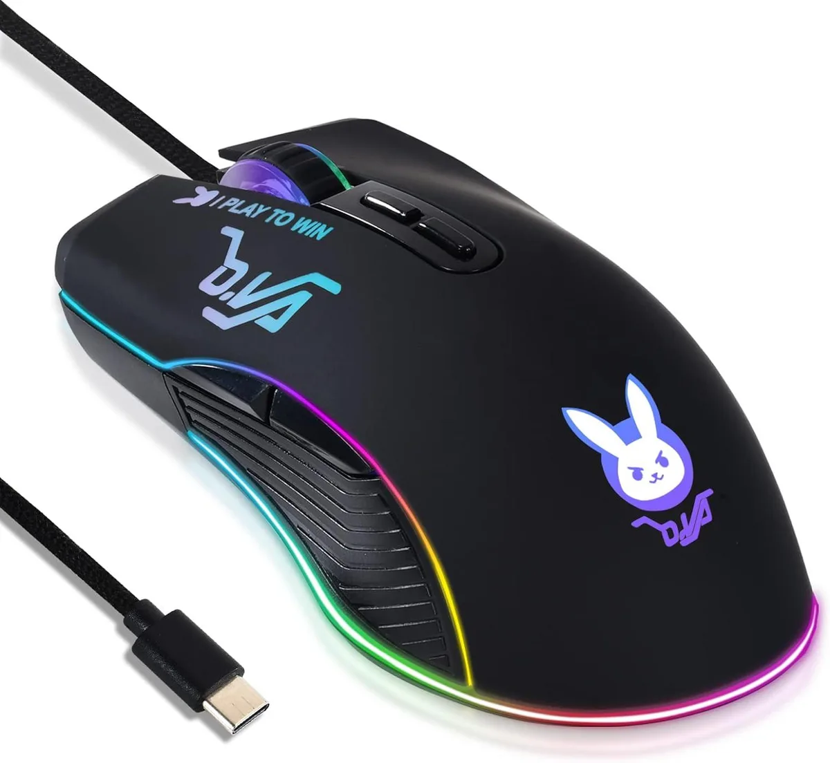AUTYUE AUTYUE USB-C Wired Gaming Mouse 7200 DPI 7 Buttons Black — product photo