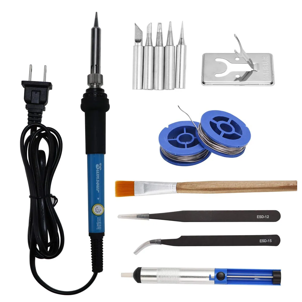  13-in-1 60W 110V Adjustable Soldering Iron Kit 200-450°C — product photo