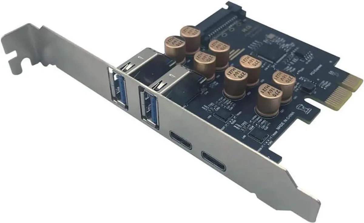 SMUGDESK SMUGDESK PCIe X1 4-Port USB 3.0 + Type-C Data Adapter D720201 SATA Power — product photo
