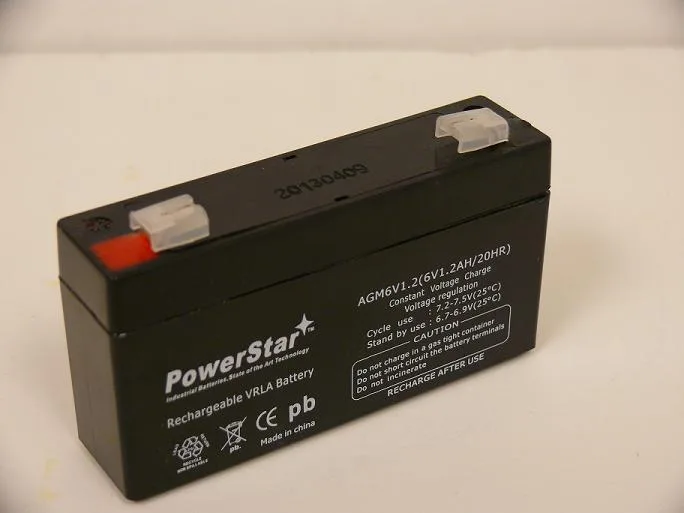 Rectangular sealed 6V 12Ah AGM battery block