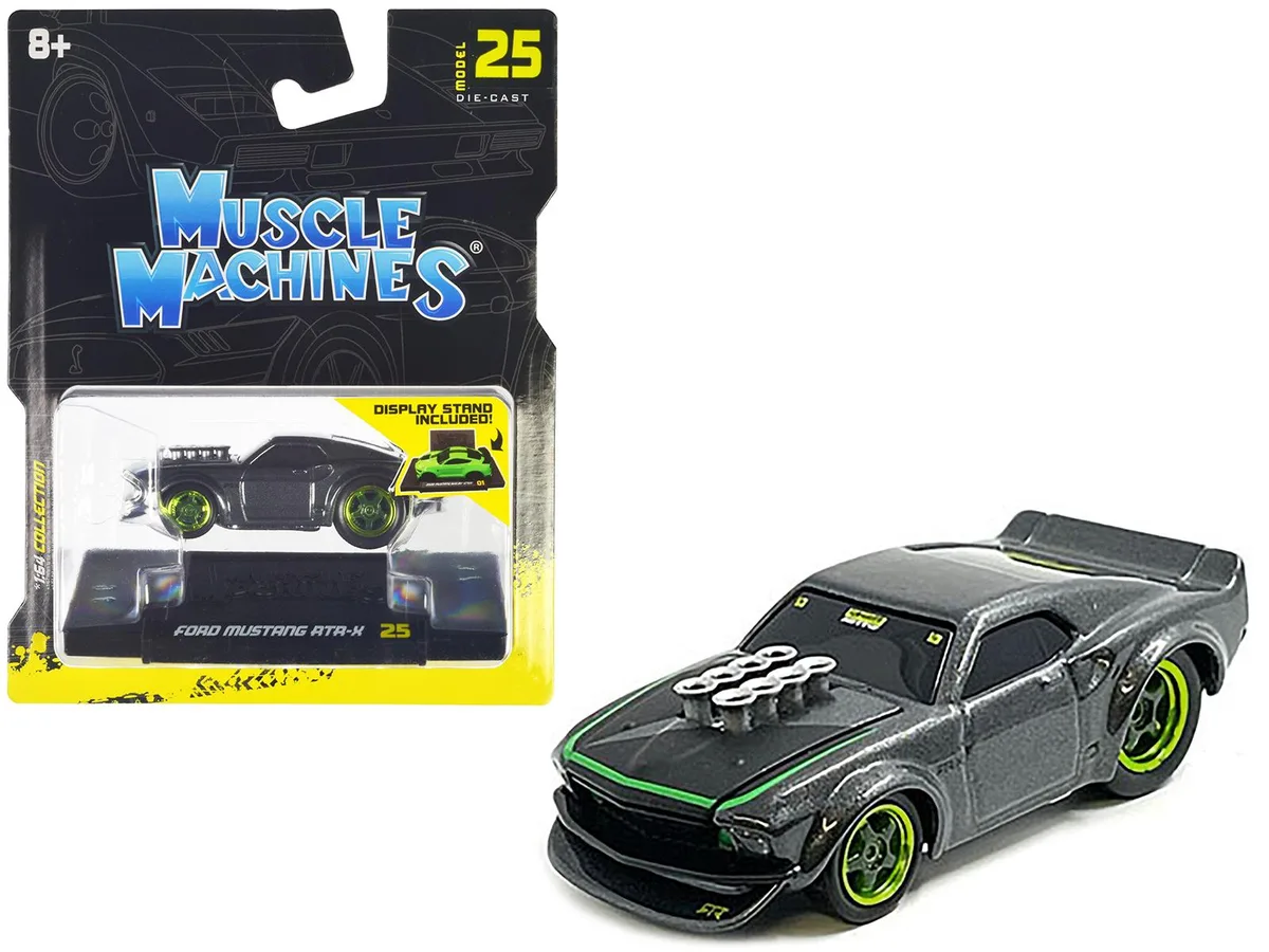 Muscle Machines Muscle Machines Ford Mustang RTR-X Gray Metallic 1/64 hobby collectible — product photo