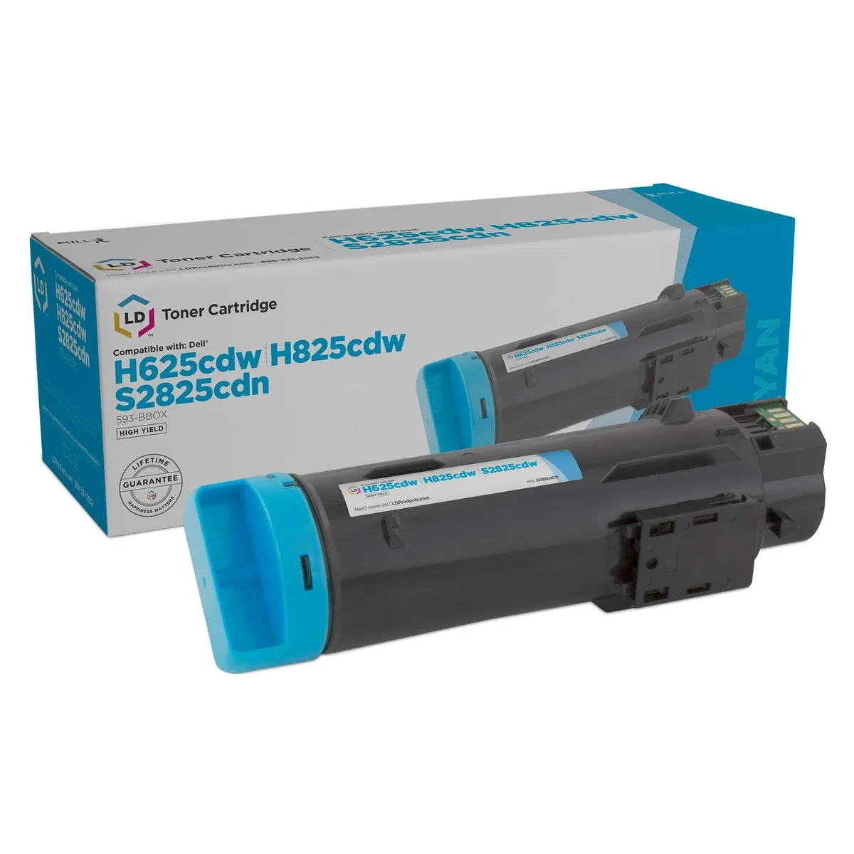 LD Products LD Products Compatible Toner Cartridge for Dell 593-BBOX P3HJK Cyan 2500 pages — product photo