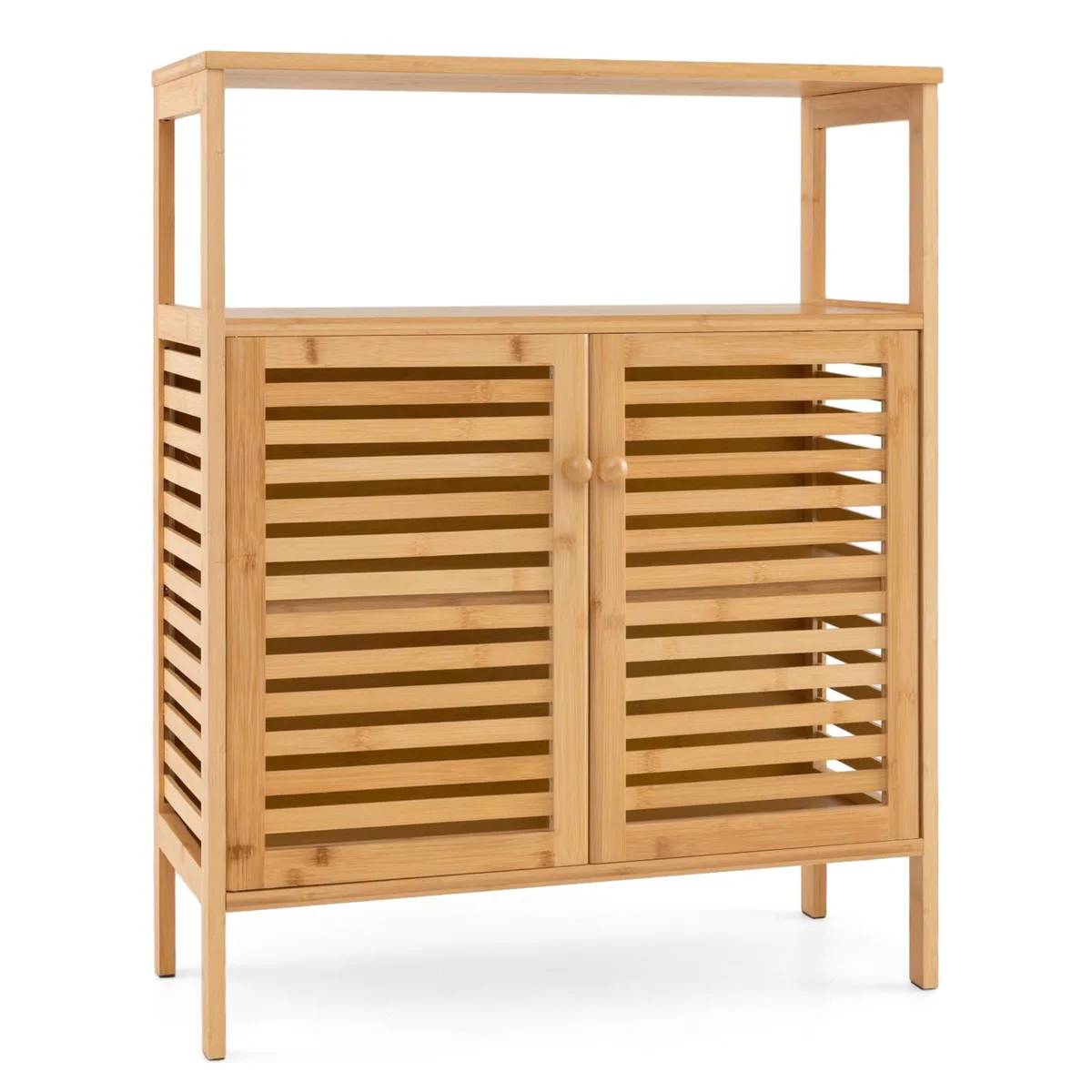SlickBlue SlickBlue Bamboo Bath Storage Cabinet 25x11x31.5in 145lb Capacity — product photo