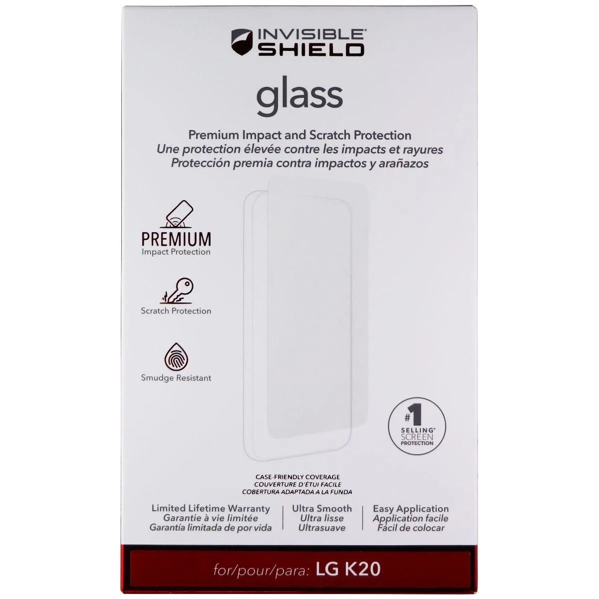 ZAGG ZAGG Invisible Shield Glass Screen Protector for LG K20 Clear — product photo