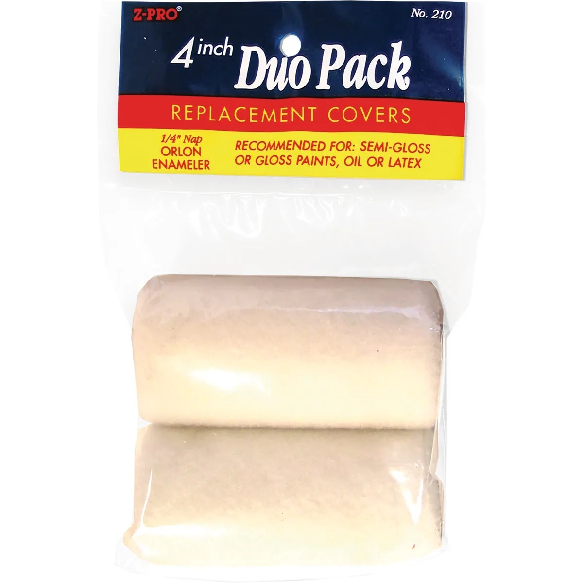 Premier Premier 210 4" Paint Roller Cover, 1/4" Nap, Dripless, 2 Pack — product photo