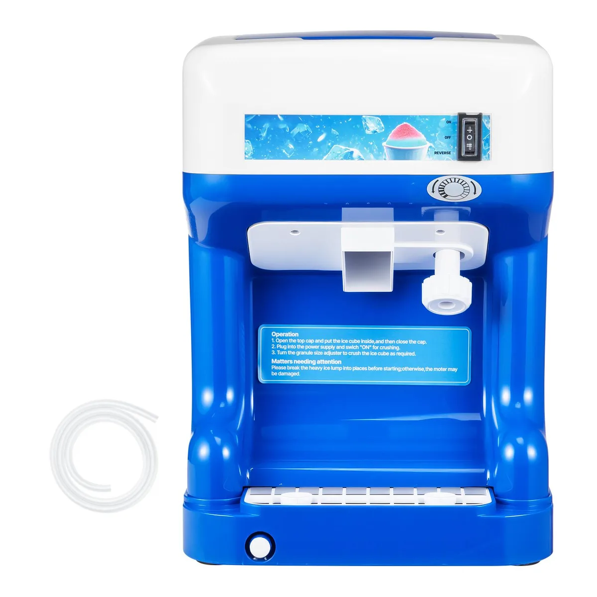 VEVOR VEVOR WF-A188 Ice Shaver Crusher 286 lbs/h 250W Blue — product photo