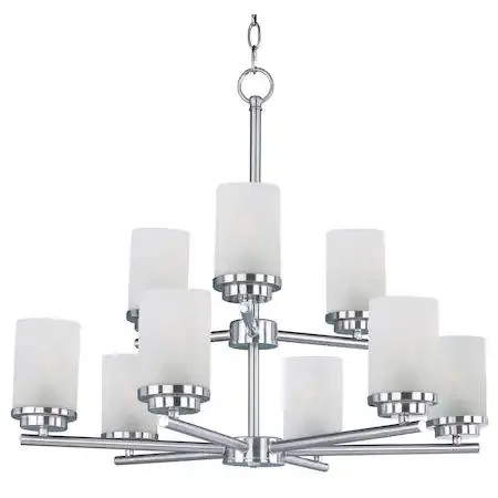 Maxim Maxim Corona 9-Light 28" Satin Nickel Chandelier — product photo