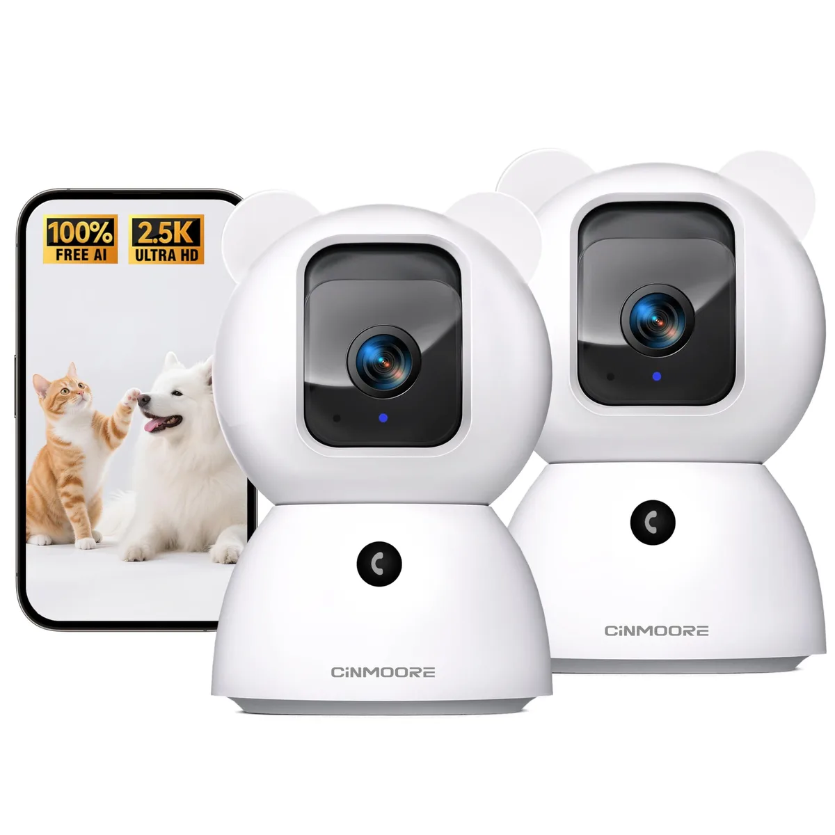 CINMOORE CM-C2LU 2.5K Indoor Camera 2pack — product photo