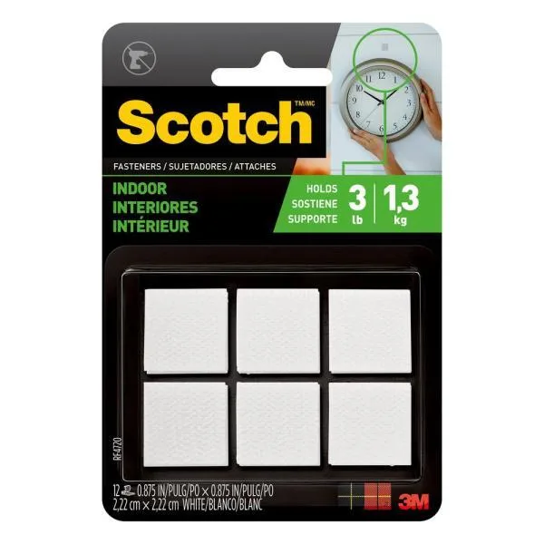 Scotch Scotch Indoor Fastener Squares 7/8 in White — product photo