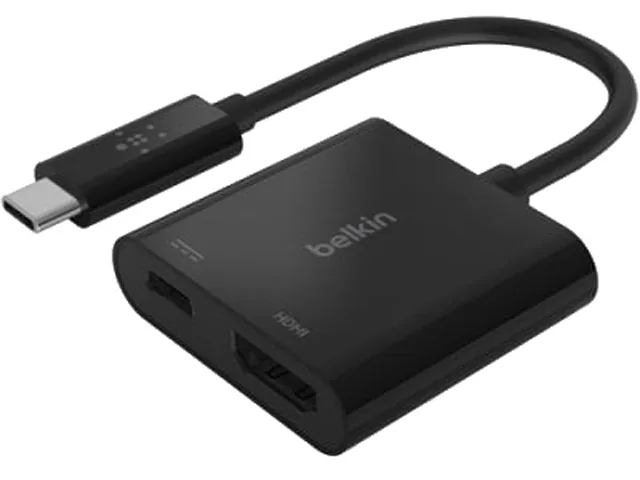 Belkin Belkin AVC002BKBL USB-C to HDMI adapter 60W PD 4K 60Hz 5 in. cable — product photo