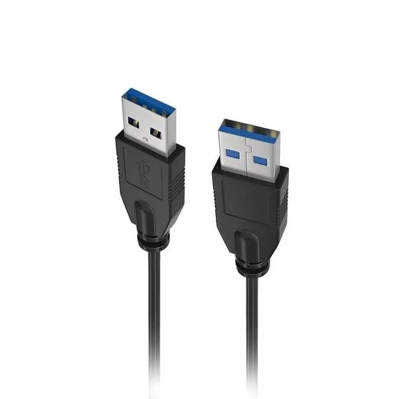 Lumenzi Lumenzi USB 3.0 Type A to A Male Cable 9 FT 5 Gbps Black — product photo