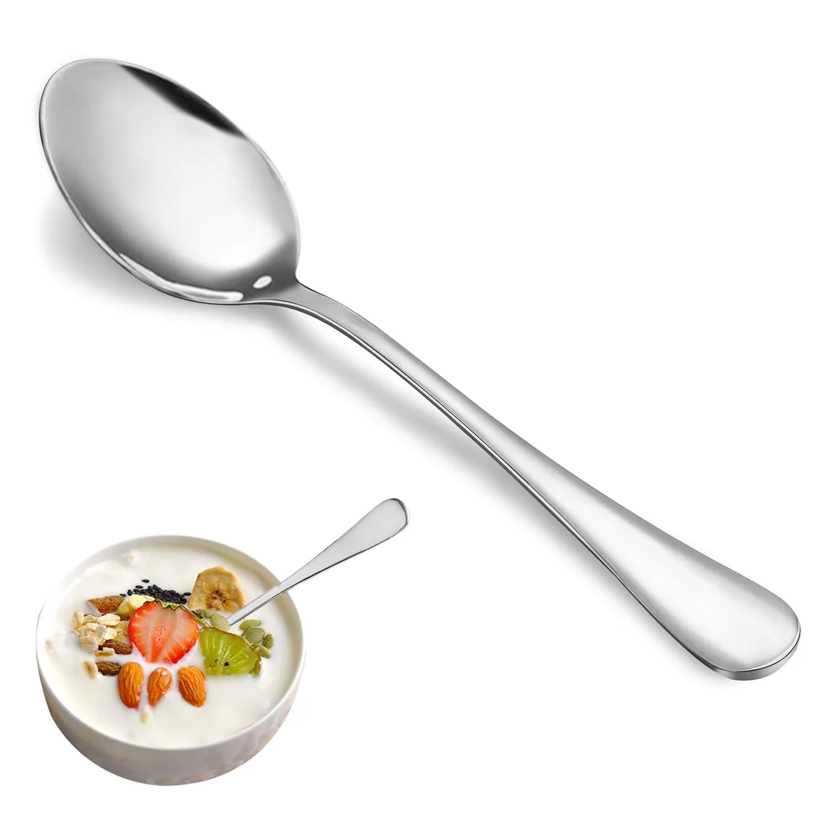 No Sew No Sew 16-Piece 6.7" Teaspoon Set Silver Stainless Steel — product photo