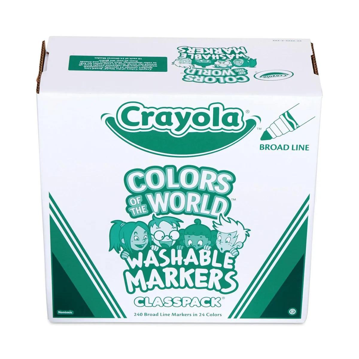 Crayola Crayola 588228 Colors of the World Washable Markers Classpack 240 Count 24 Colors — product photo
