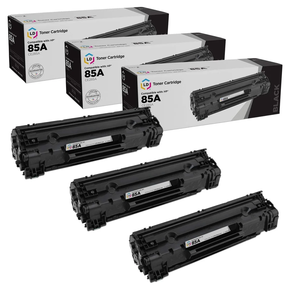 LD Products LD Products Compatible Toner Cartridge for HP 85A CE285A Black 3-Pack — product photo