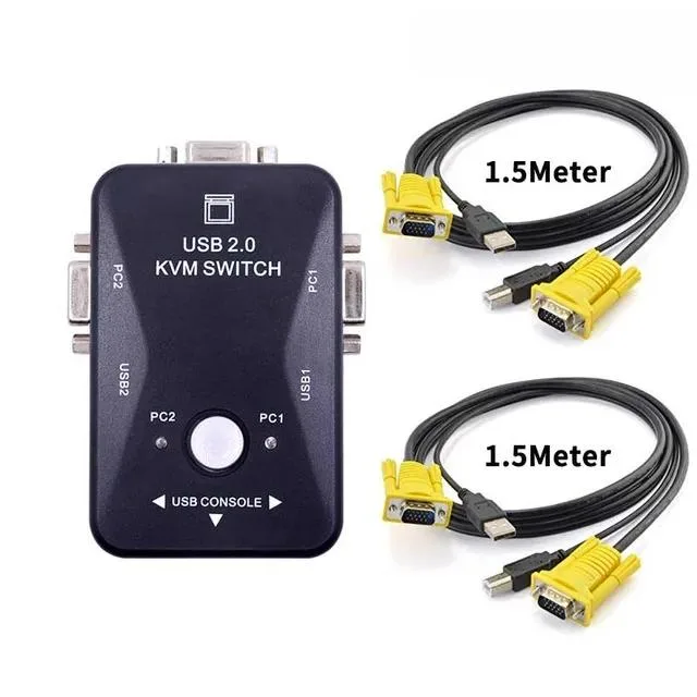 YINGHUA YINGHUA 2-Port VGA KVM Switch 1080P USB 2.0 200MHz — product photo