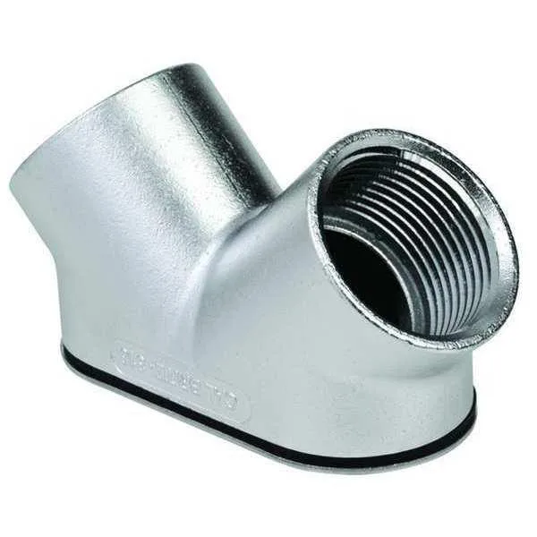 Polished 316 stainless steel 90-degree pulling elbow, 1 inch thread, 3 25/32 inch length
