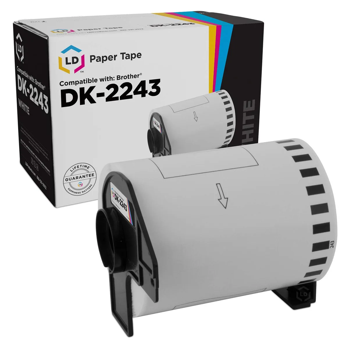 LD Products LD Products Compatible Paper Tape DK-2243 4 in x 100 ft White — product photo