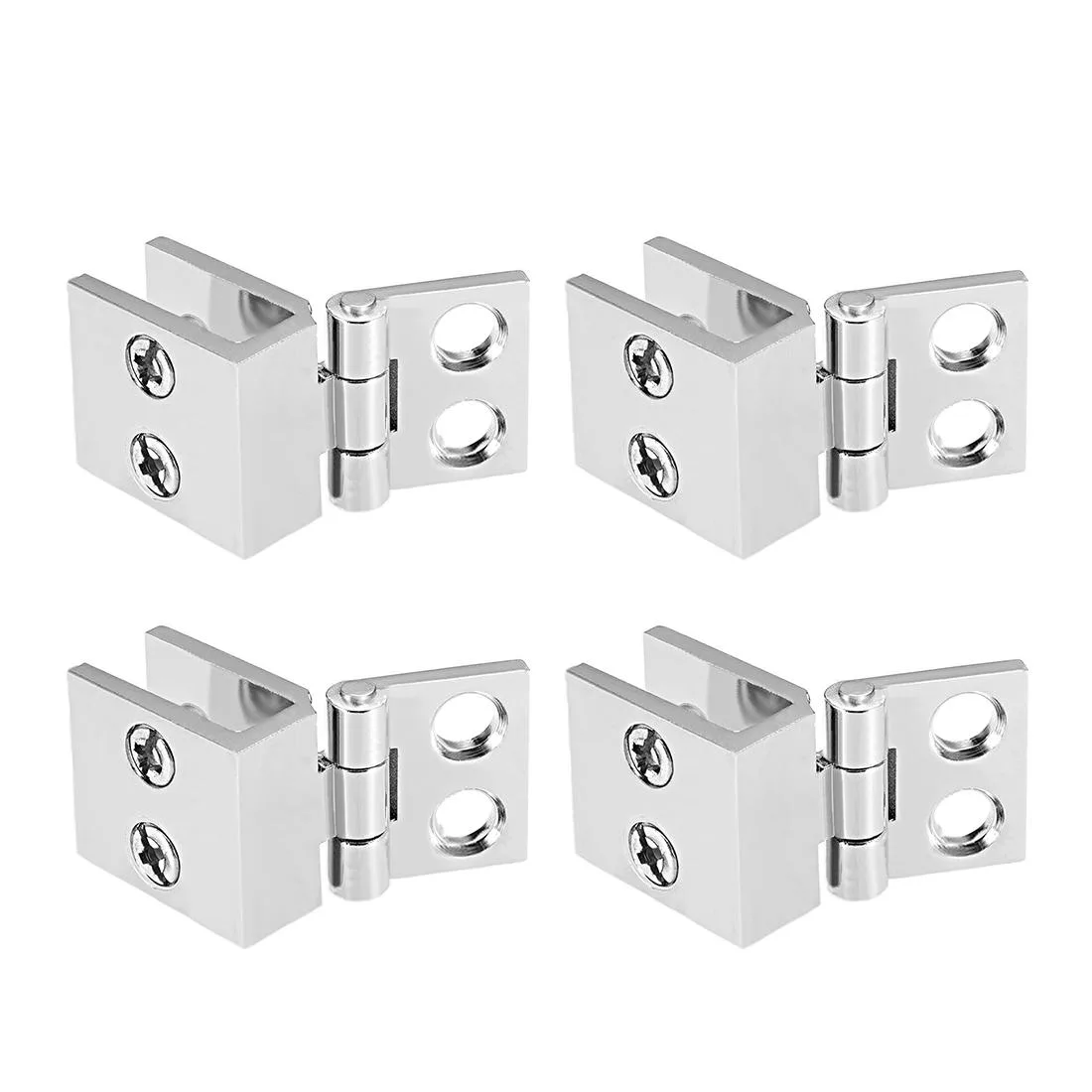 Unique-Bargains Unique-Bargains Glass Door Hinge 0 Degree Zinc Alloy 5-8mm 4Pcs — product photo