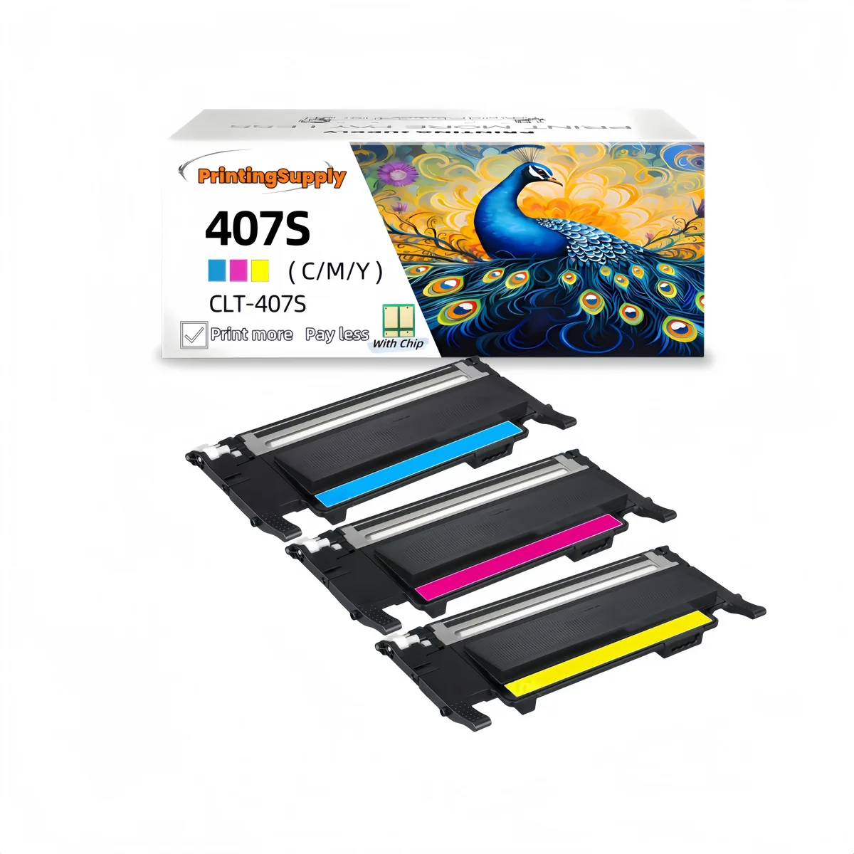Aster Graphics Inc Aster Graphics Inc CLT-C407S CLT-M407S CLT-Y407S CMY Toner Cartridge 3 Pack — product photo