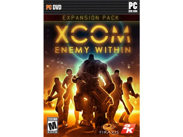 Standard PC DVD game case with XCOM Enemy Within cover art