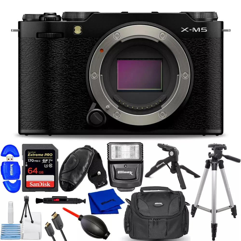 FUJIFILM FUJIFILM X-M5 Mirrorless Camera (Black) 12PC Accessory Bundle — product photo