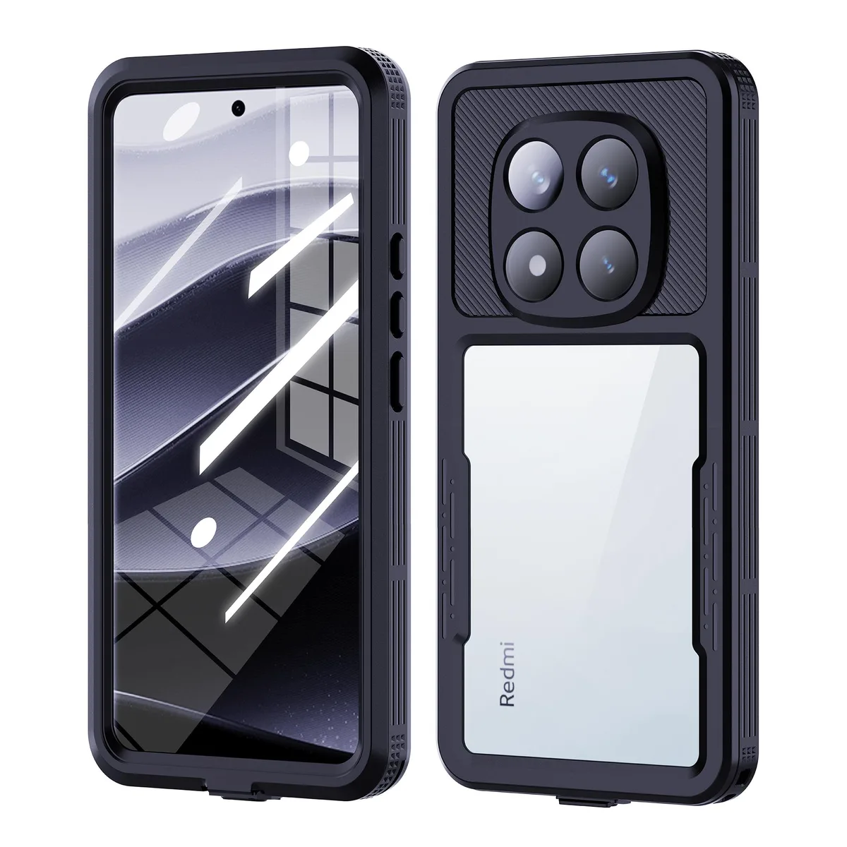 BONAEVER BONAEVER Waterproof Case for Xiaomi Redmi Note 14 Pro 5G Black — product photo