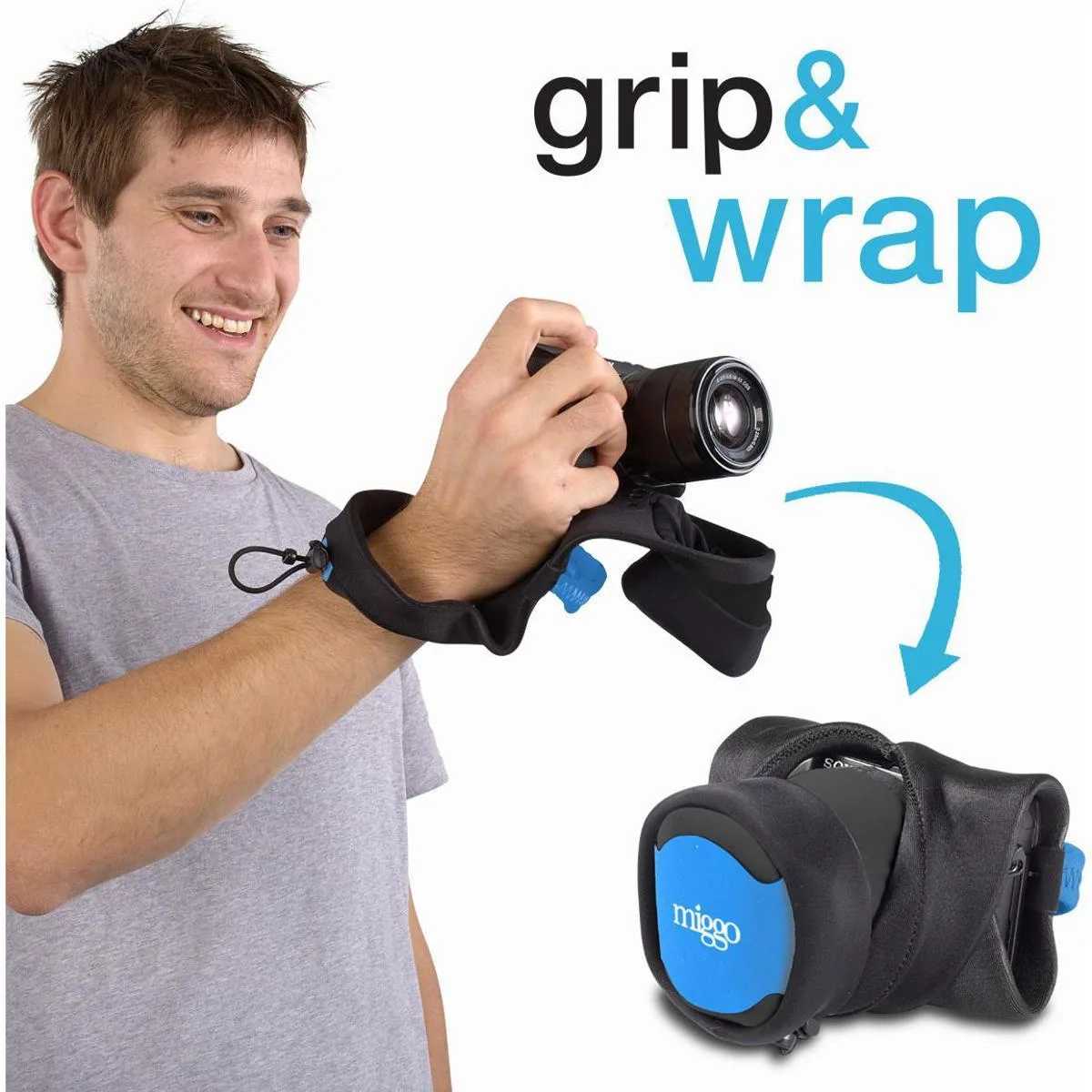 miggo miggo Strap and Wrap CSC Camera Grey Pebble Road — product photo