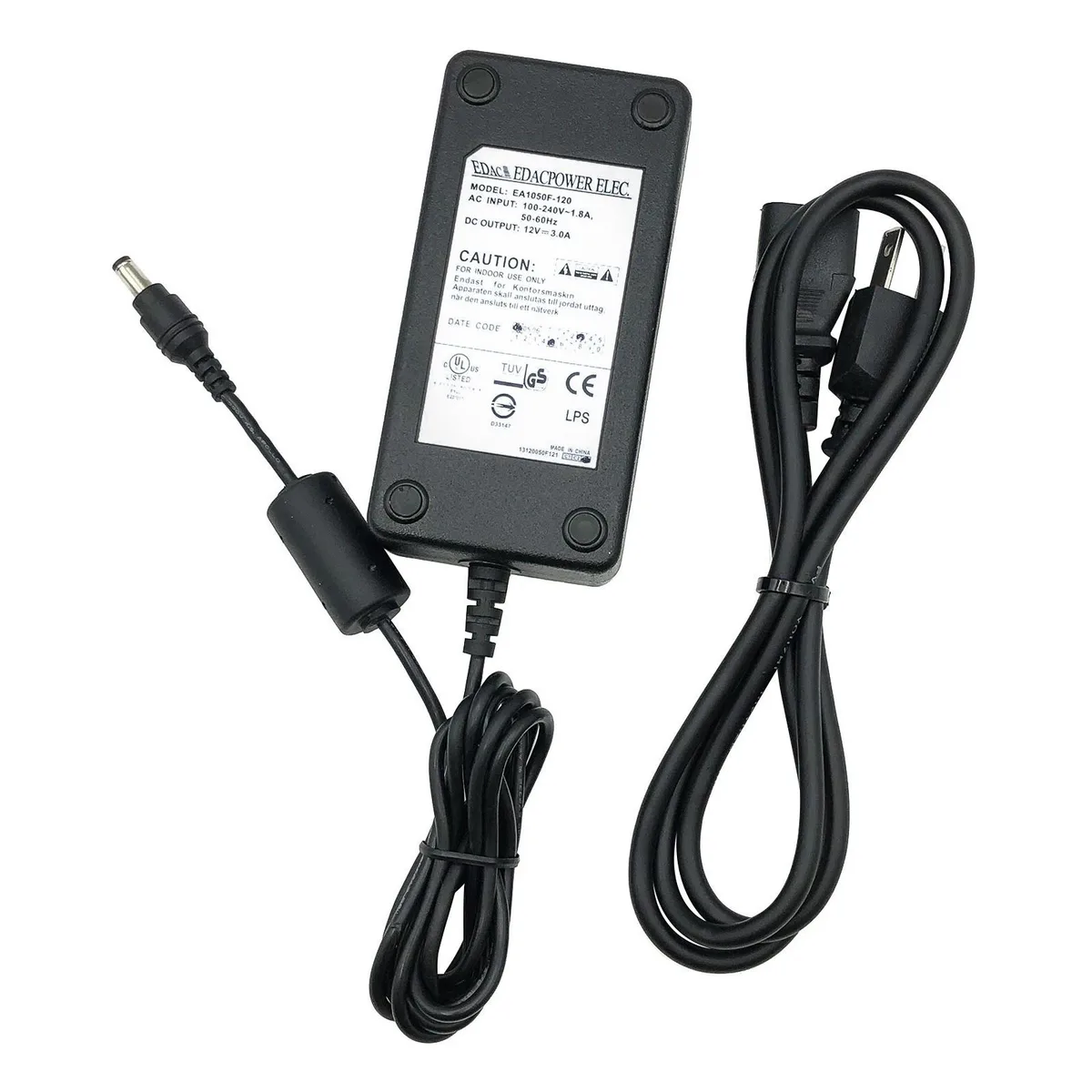 EDAC POWER EDAC POWER EA1050F-120 12V 3A 36W power adapter — product photo