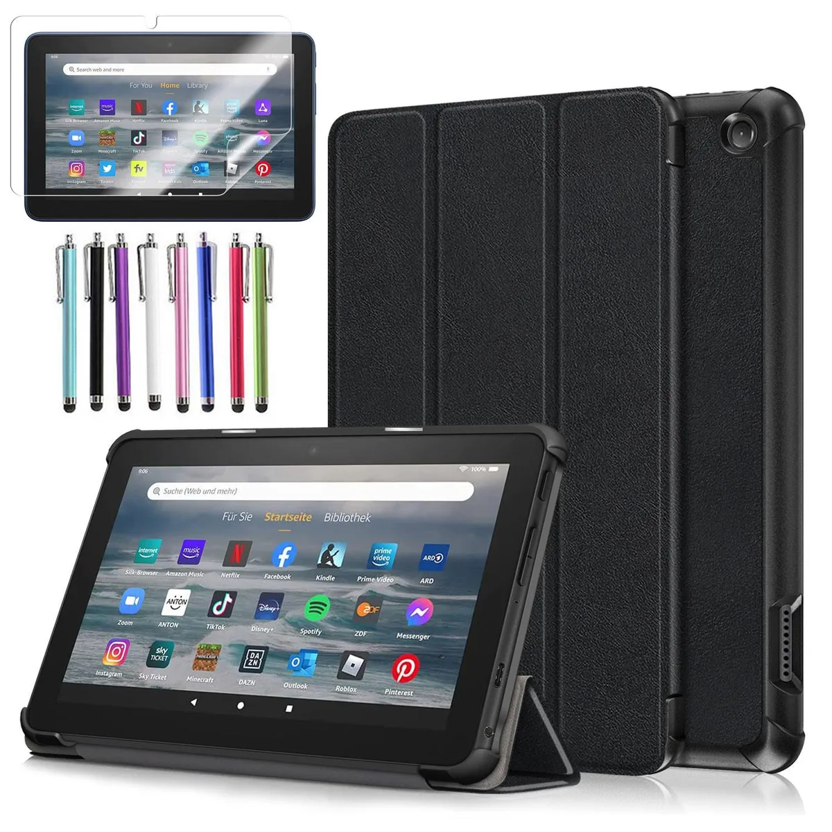 anicestore anicestore Laptop Case for Amazon Fire 7 12th Gen 2022 Black — product photo