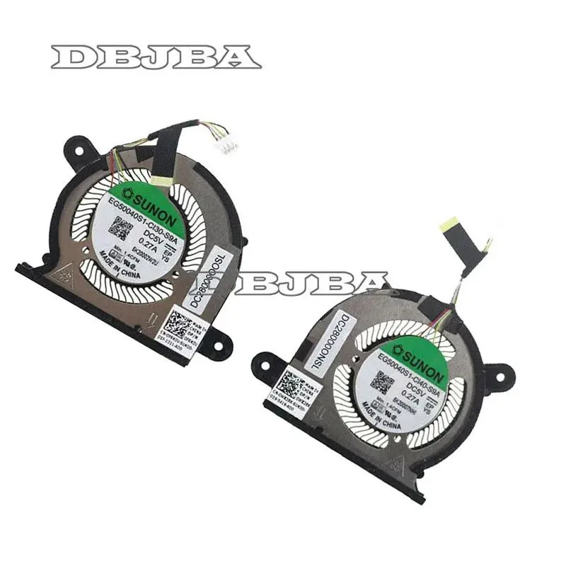 DBTLAP DBTLAP CPU+GPU cooling Fan DELL XPS 9300 0FRK0V 0WX28K EG50040S1-CI30-S9A CI40-S9A laptop cooling pad — product photo