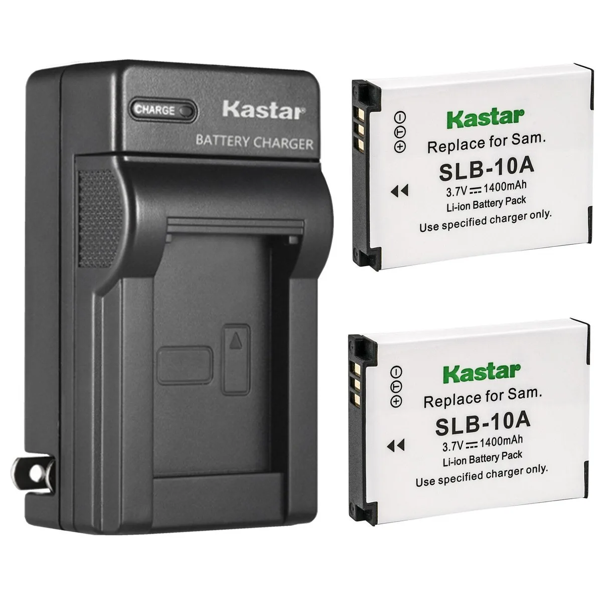 Kastar Kastar 2-Pack SLB-10A Battery &amp; AC Charger for SooCoo S60 S60B S70 — product photo