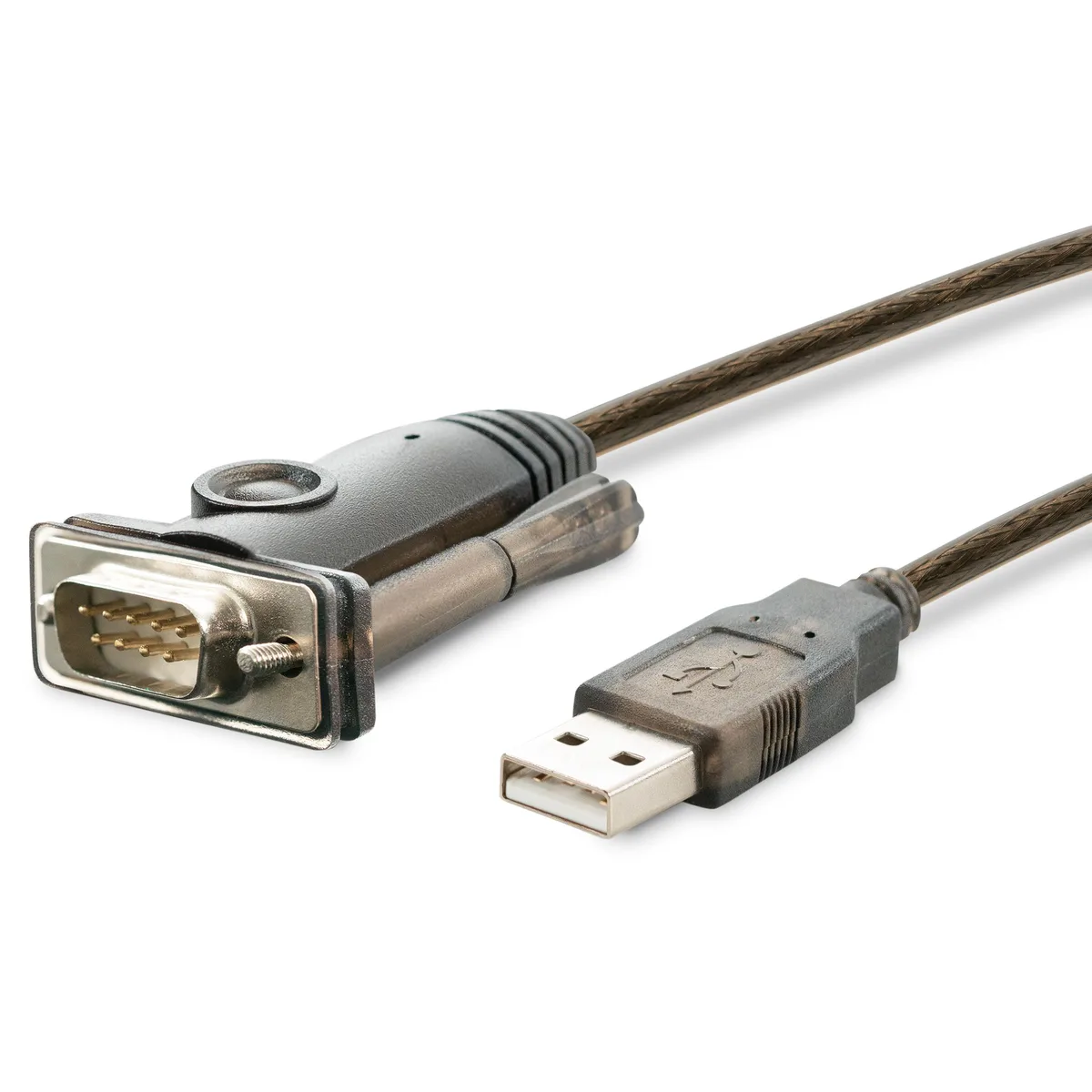 Plugable USB to DB9 serial adapter with moulded end and short cable