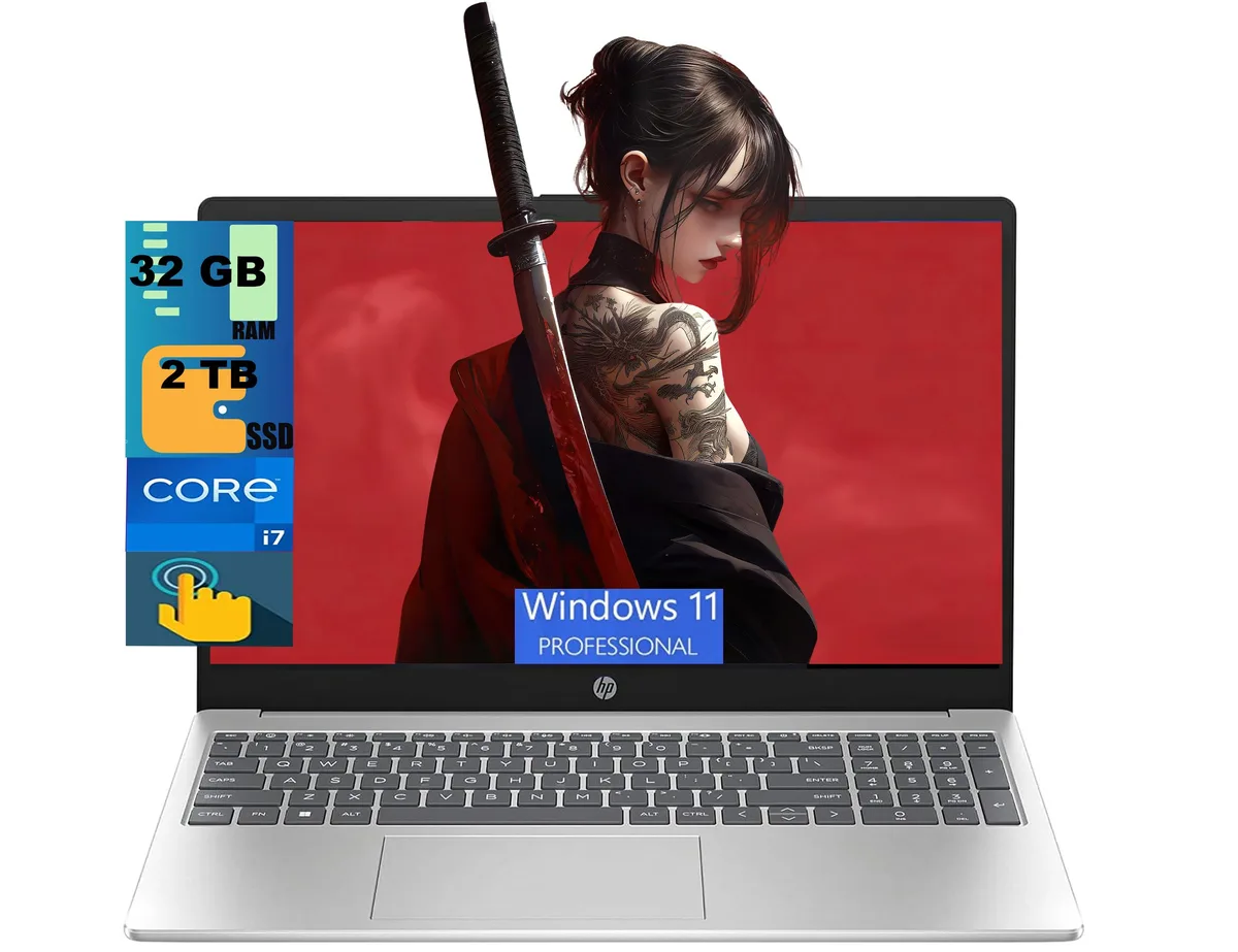 HP HP 15 Laptop i7-1355U 32GB 2TB 15.6" Touchscreen Silver — product photo