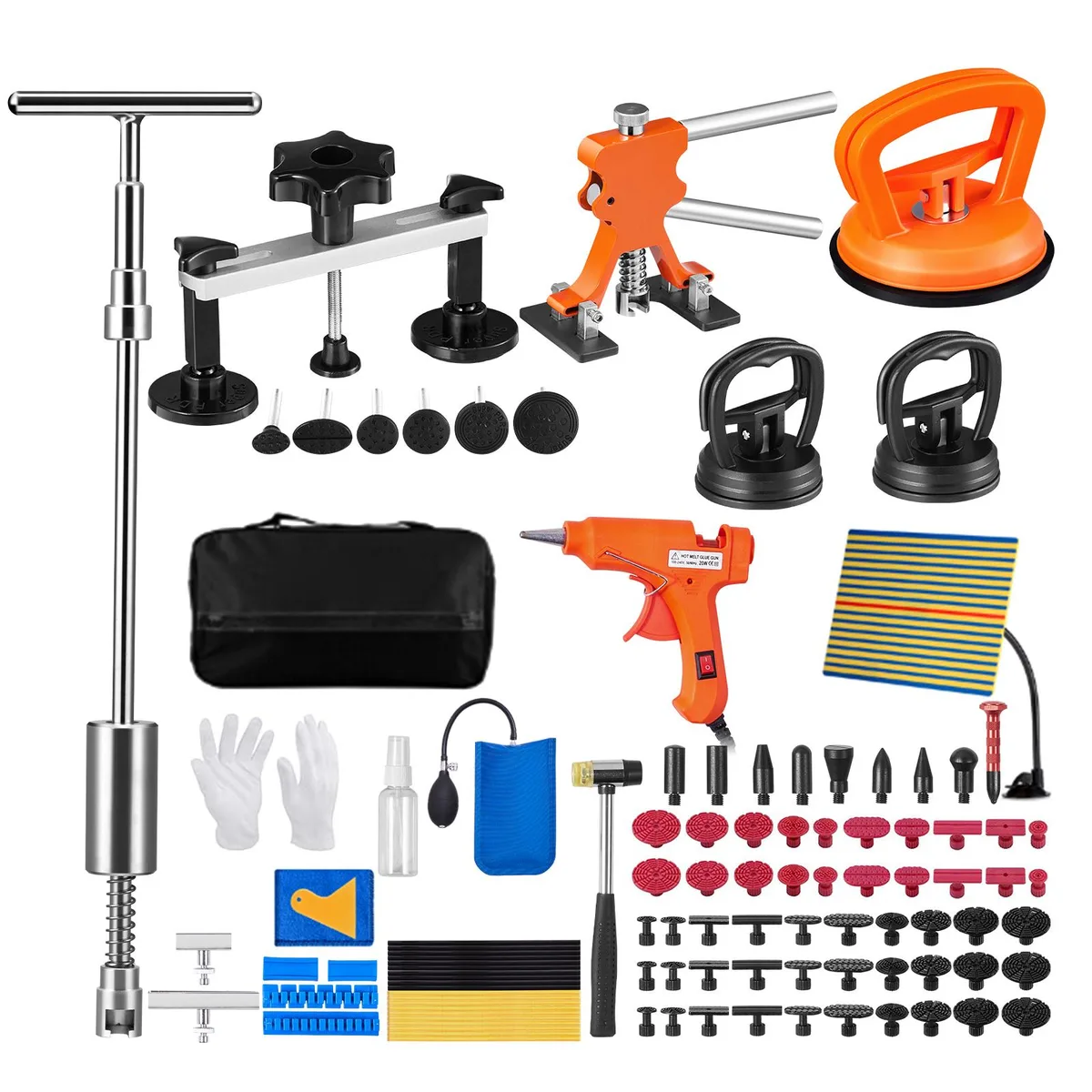 VEVOR dent puller bridge lifter kit with glue gun and tabs