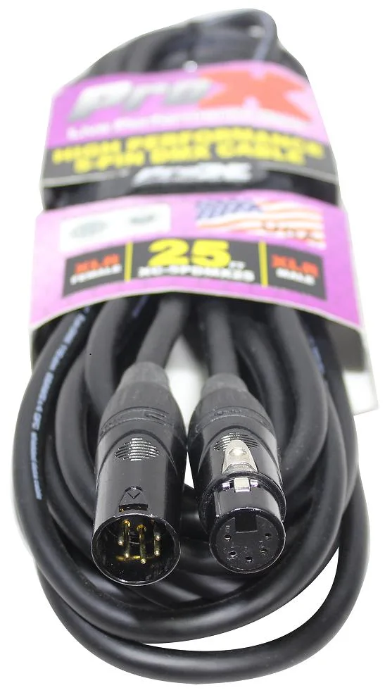 ProX ProX XC-5PDMX25 25 ft 5-pin DMX cable — product photo