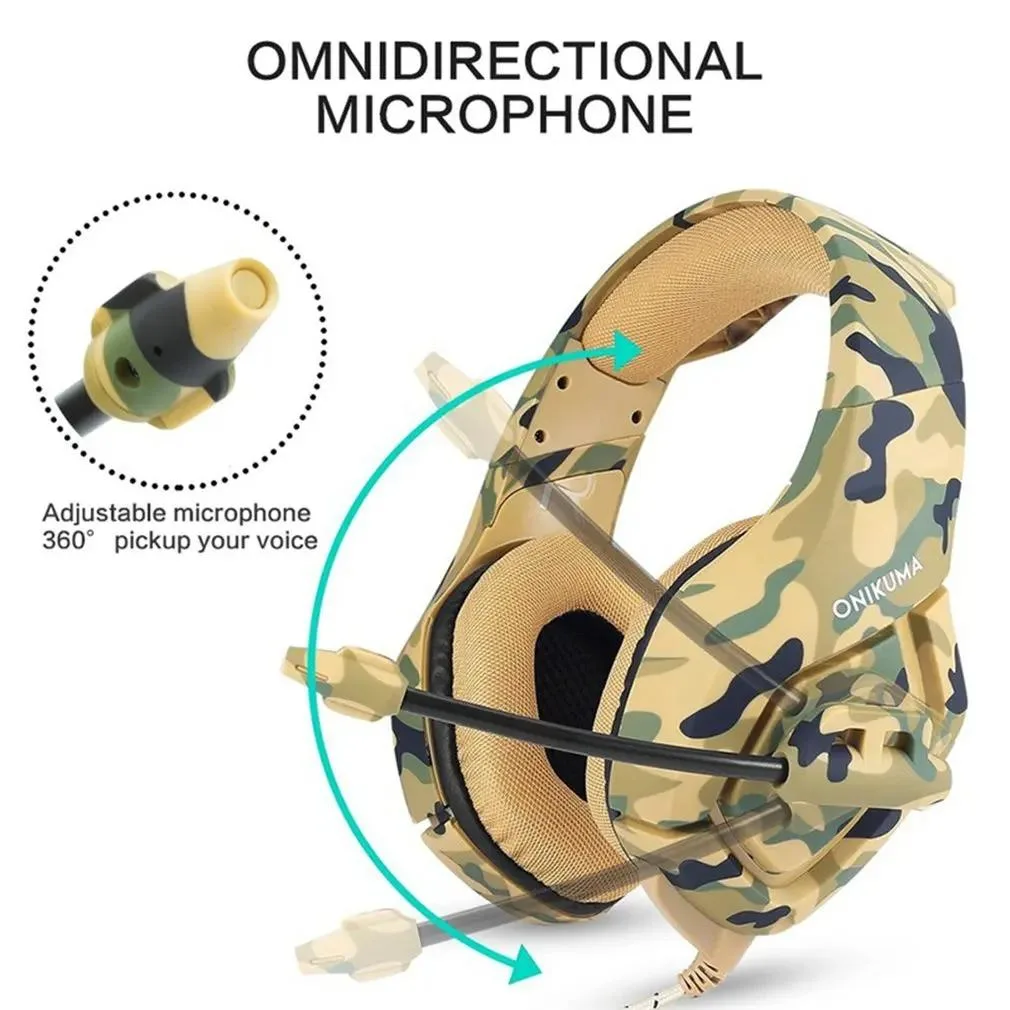 Hetai Tech Hetai Tech Camouflage Wired Gaming Headphone — product photo