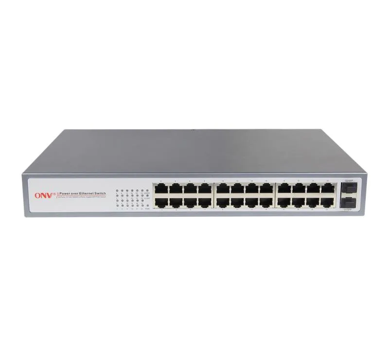 ESCAM Technology Co., Ltd ESCAM Technology Co., Ltd ONV-POE33024PFB 24-port 10/100M PoE + 2 SFP network switch — product photo