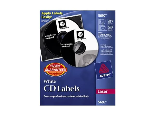 Avery Avery 5697 label pack 250 disc 500 spine labels — product photo