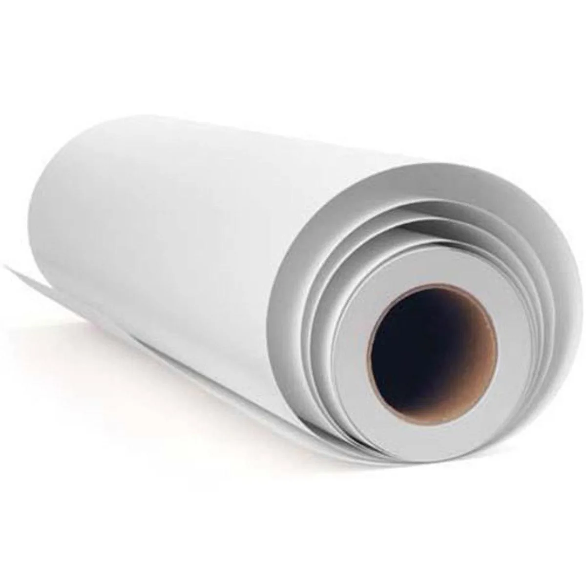 Roll of matte bright white polyester fabric, 44 inches wide