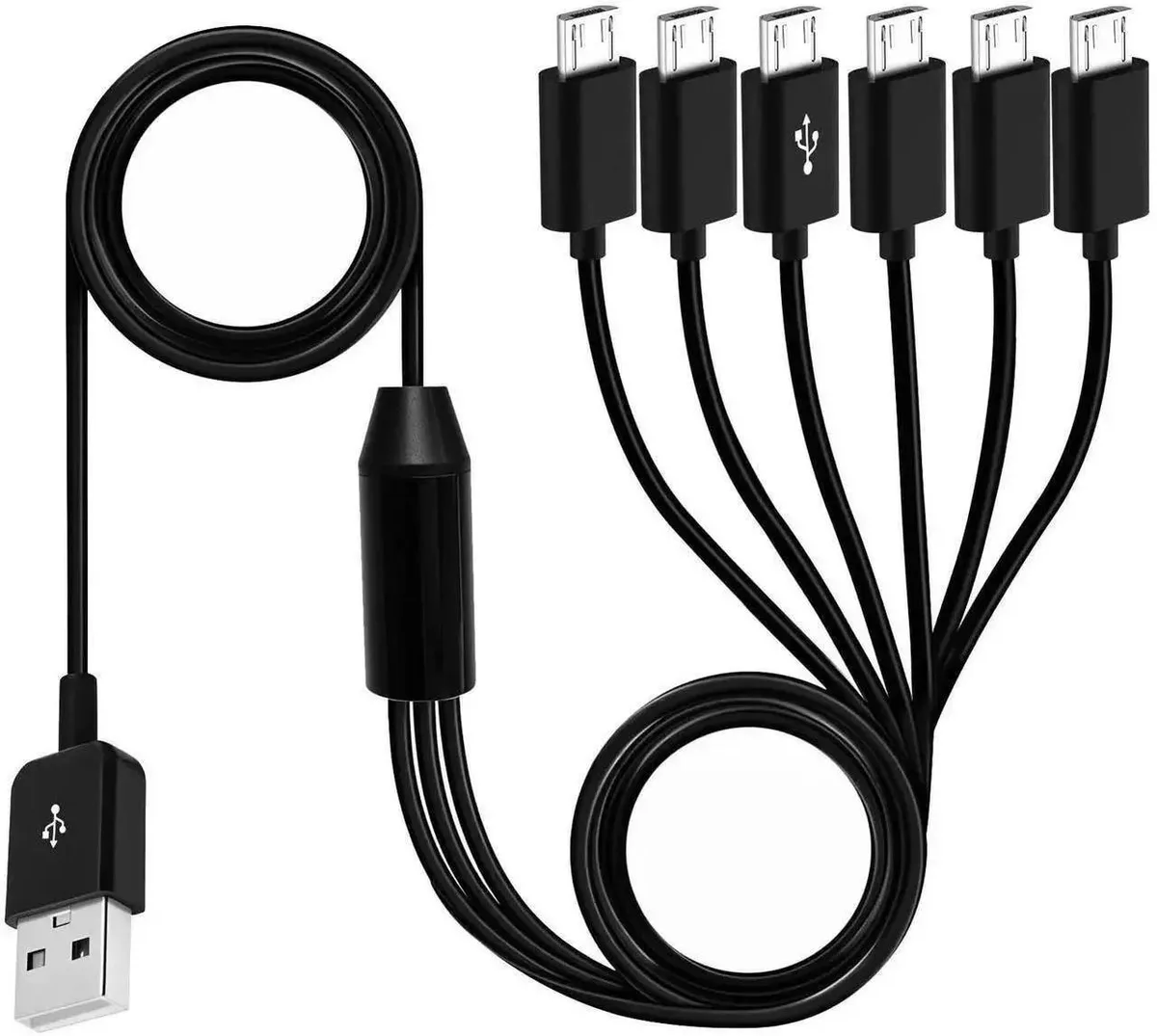 SMUGDESK SMUGDESK USB-A to 6 Micro USB Splitter Charging Cable 1.64FT — product photo