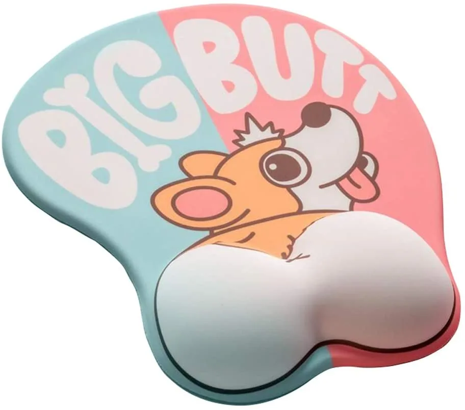 Corn Electronics Corn Electronics 3D Corgi Mouse Pad Pink 26 x 21.5 cm — product photo