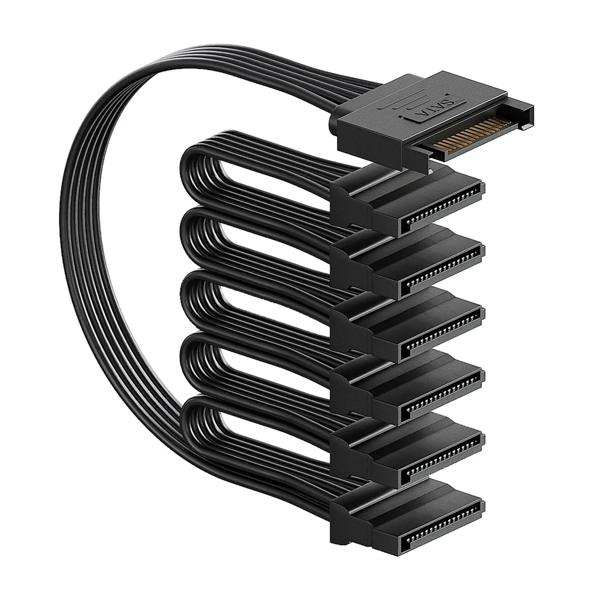 KEHIPI KEHIPI SATA Power Splitter 15 Pin to 6 Black 18 AWG — product photo