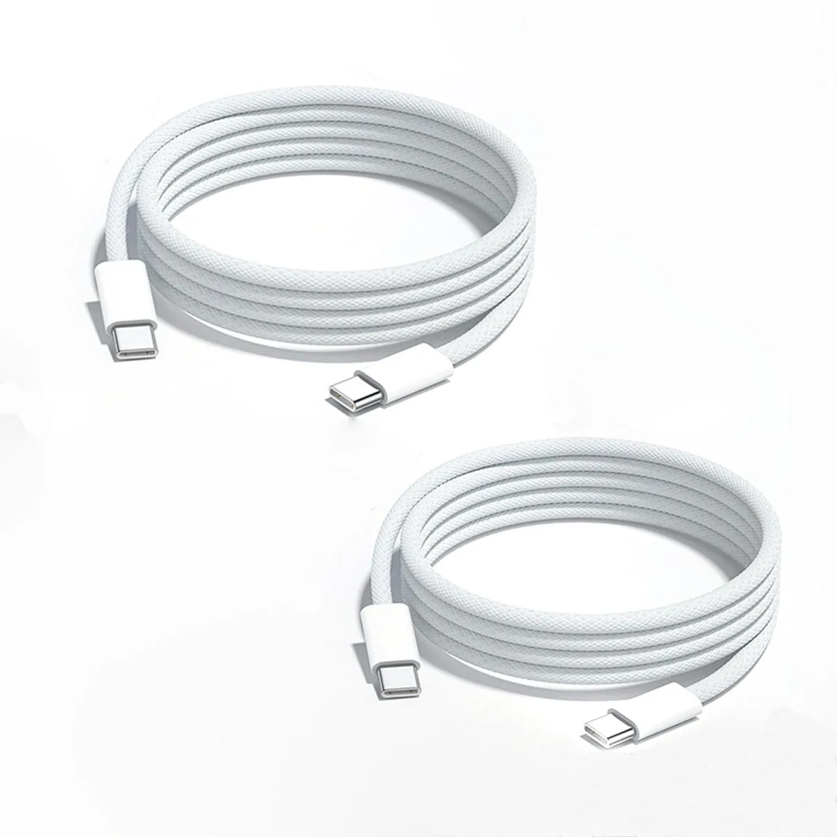 No Sew No Sew USB-C to USB-C Cable 3 ft 2-Pack White 60W 480Mbps — product photo