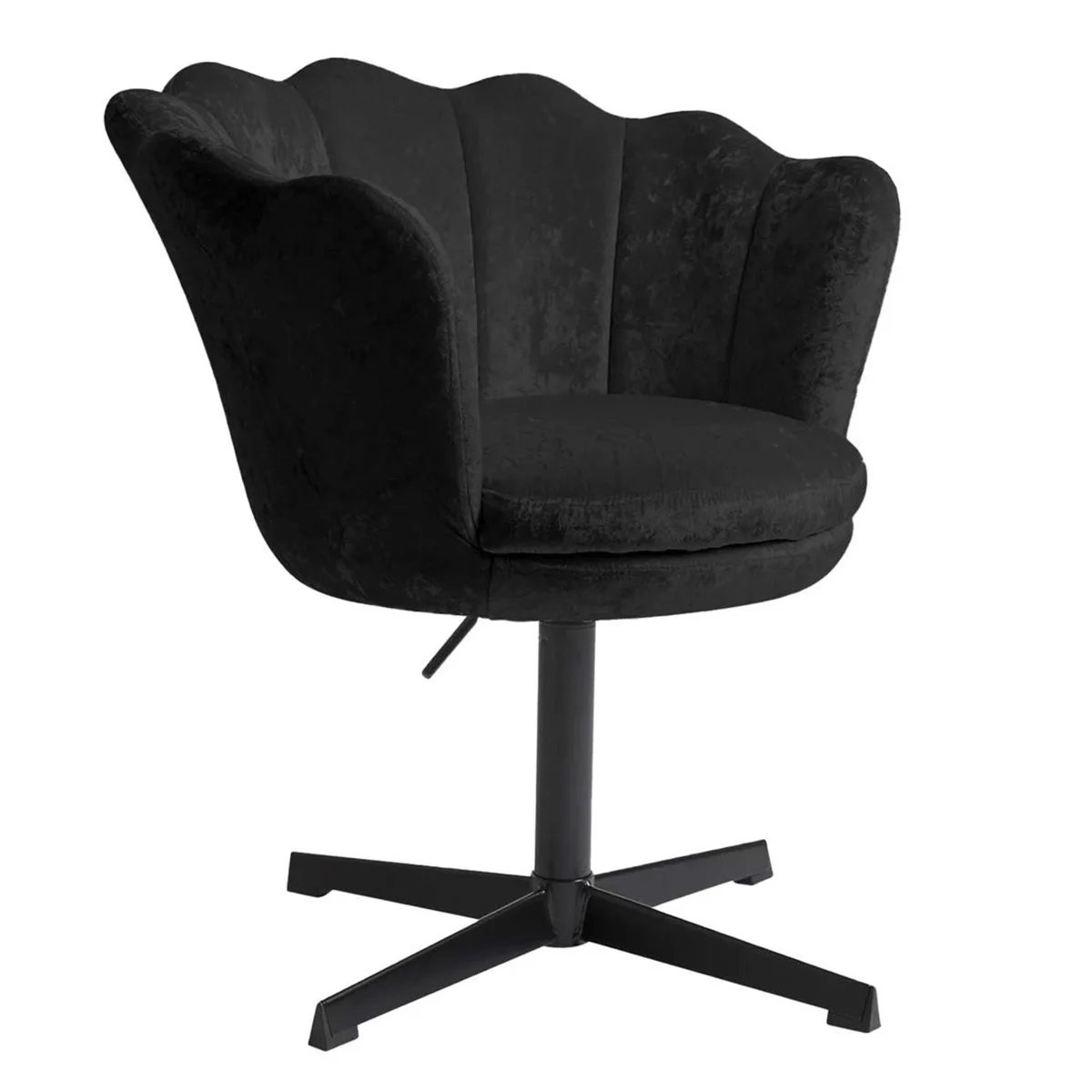 Impressions Vanity Company Impressions Vanity Company Melissa Swivel Vanity Chair Black Velvet — product photo