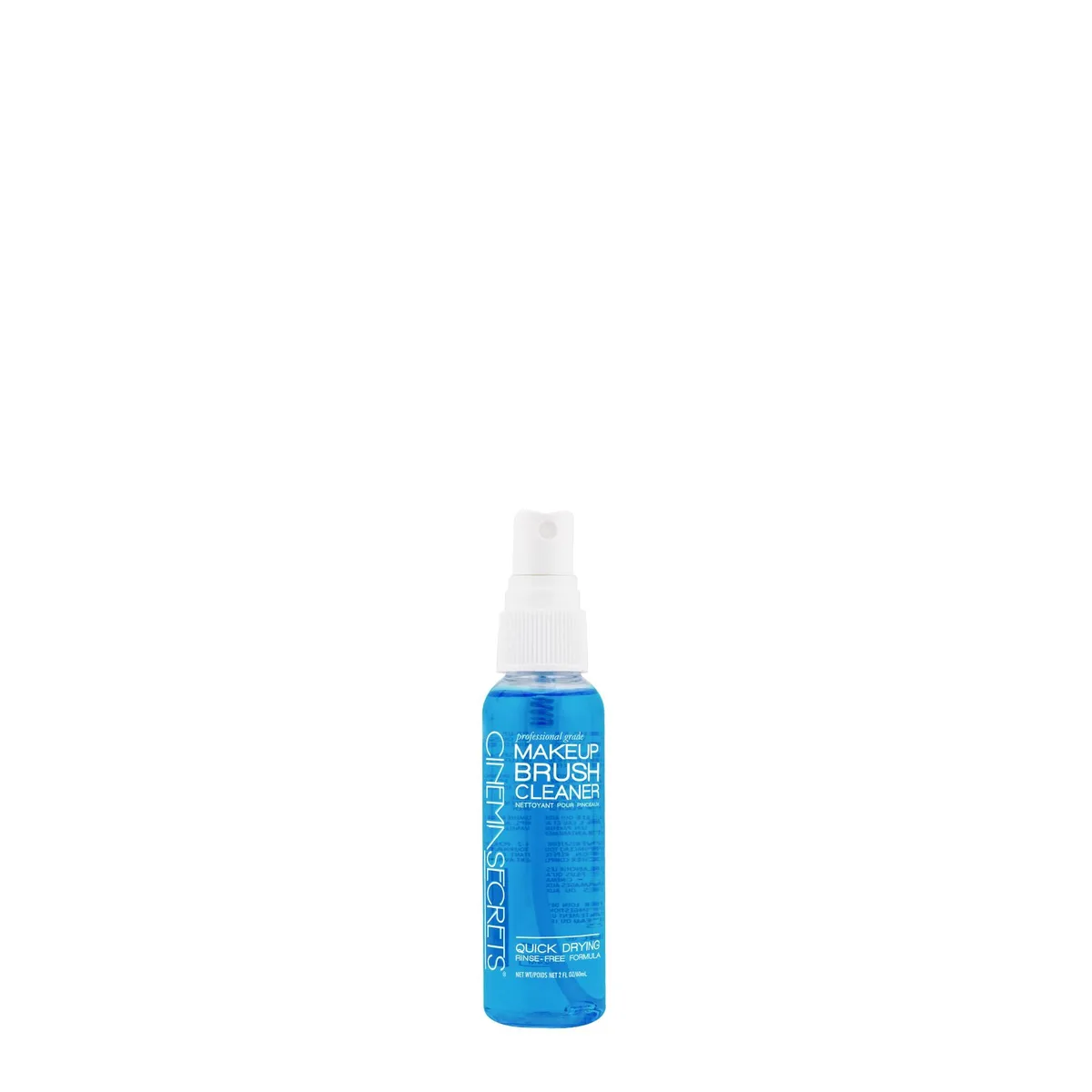 Small 2 fl oz spray bottle with blue vanilla label