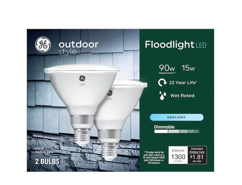 GE GE 93130661 90W EQ PAR38 Daylight E26 Dimmable LED Standard Bulb 2-Pack — product photo
