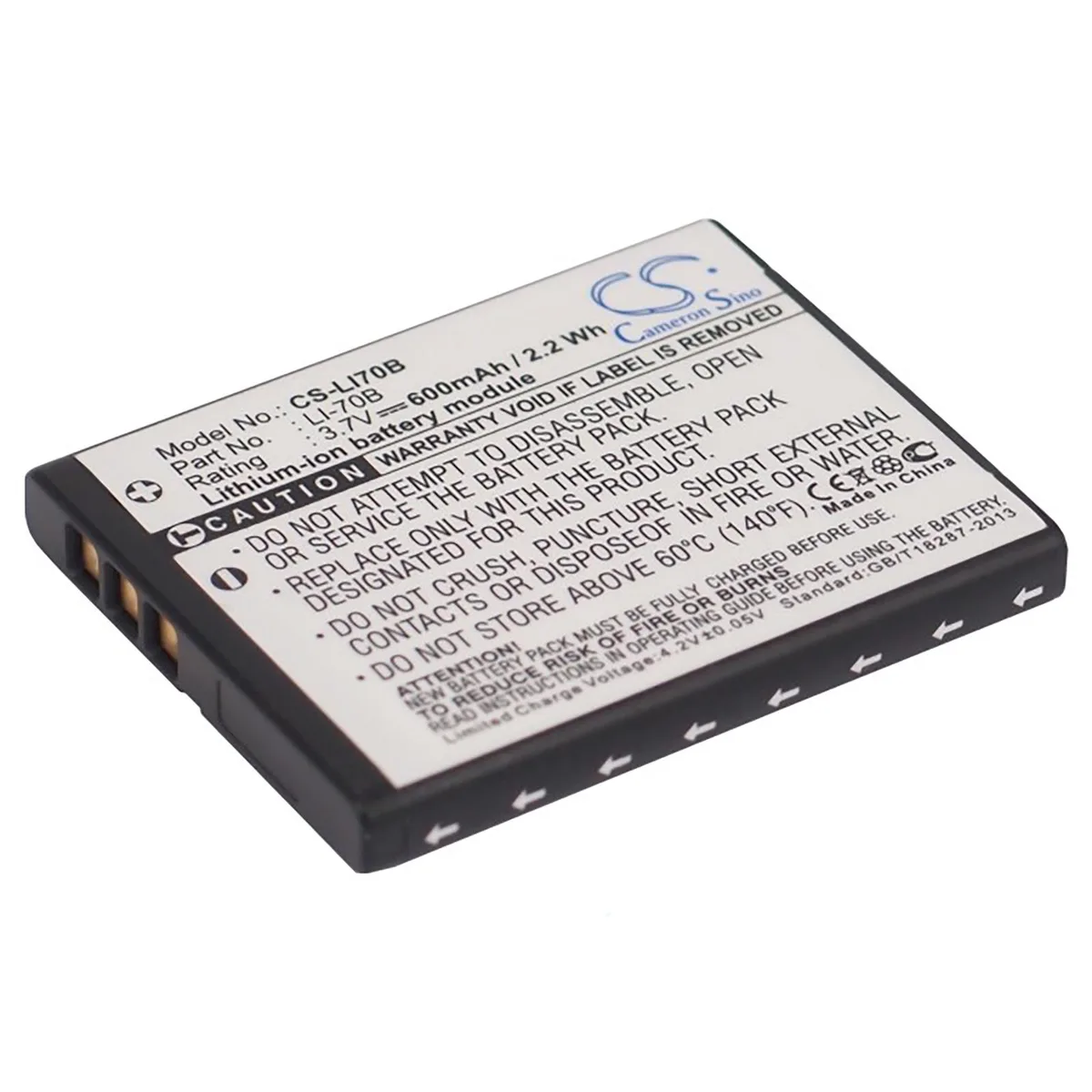 Cameron &amp; Co Cameron &amp; Co DS-CS-LI70B camera battery Li-ion 3.7V 600mAh black — product photo