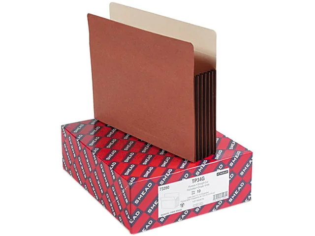 Smead Smead 73390 File Folder 5.25" Expansion Letter Redrope 10/Box — product photo